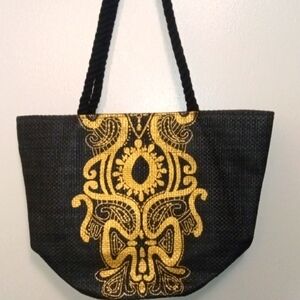 Elegant Black and Gold Tote Bag